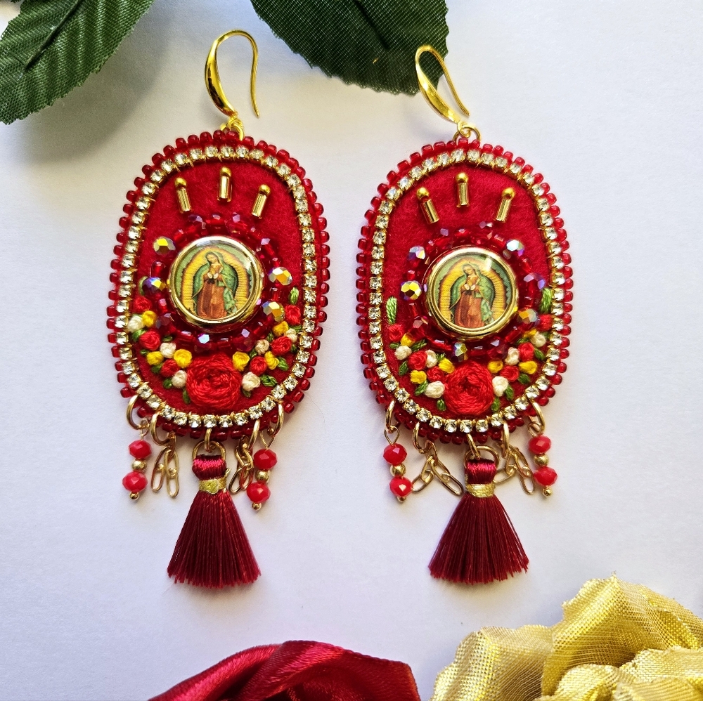 Mexican Embroidered Earrings
